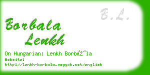 borbala lenkh business card